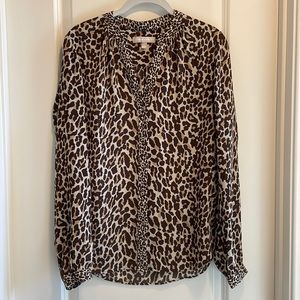 Banana Republic animal print blouse size S